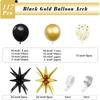 117Pcs Black Gold Balloons Arch Garland Kit-Black Gold Explosion Star Foil Balloon for Christmas Graduation Birthday Party Decor 5