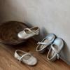 Korean Version of Girls' Leather Shoes Spring and Autumn New Children's Shallow Mouth Single Shoes Foreign Style Little Girl Princess Shoes Girl Bab