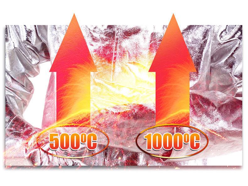 High-Temperature Aluminum Foil Heat-Resistant Suit 500-1000°C - Thickened, Split, Full-Body Protective Gear for Men and Women