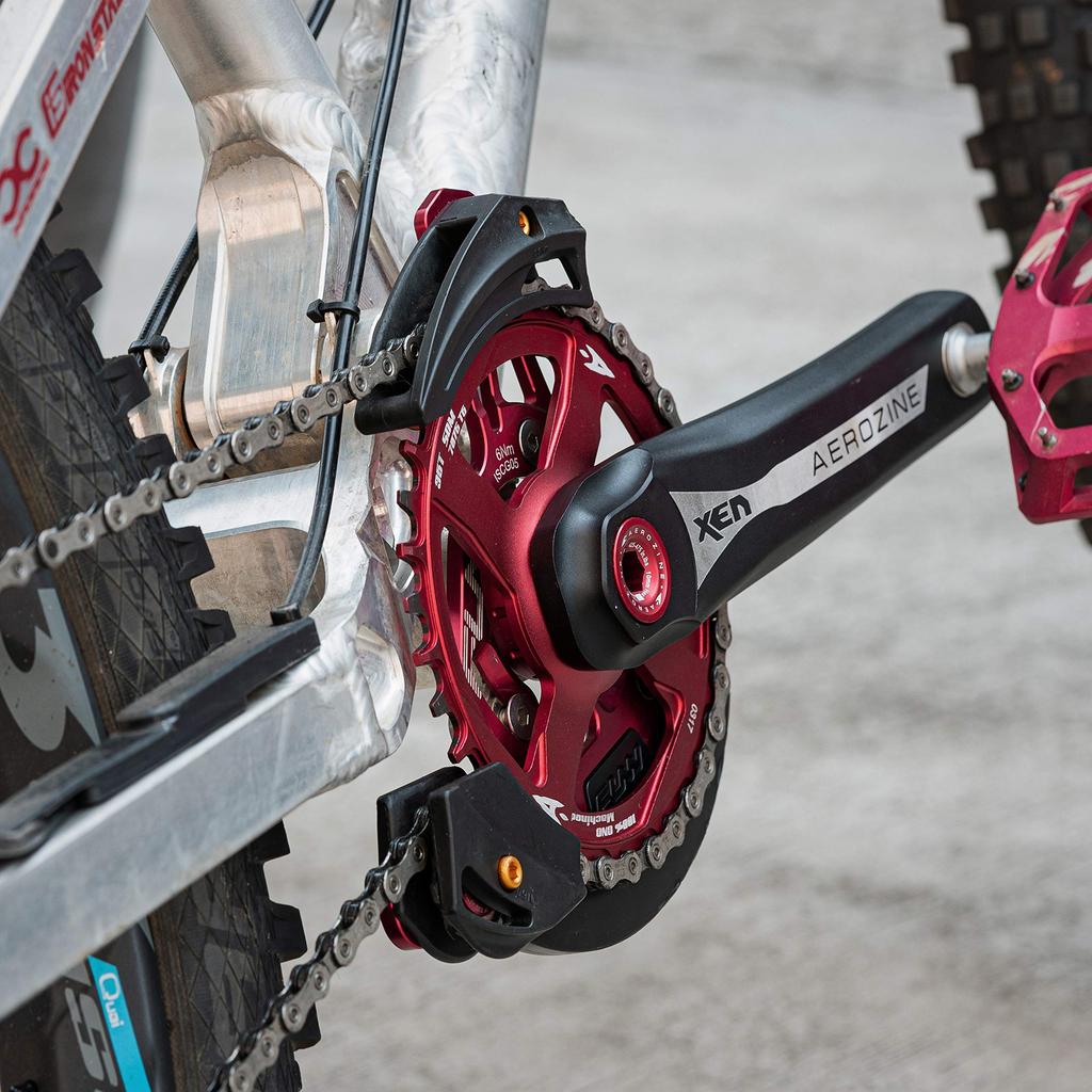 Funn Zippa DH MTB Chain ISCG05 BSA Type BB Bicycle, Guide, Mount, (red)