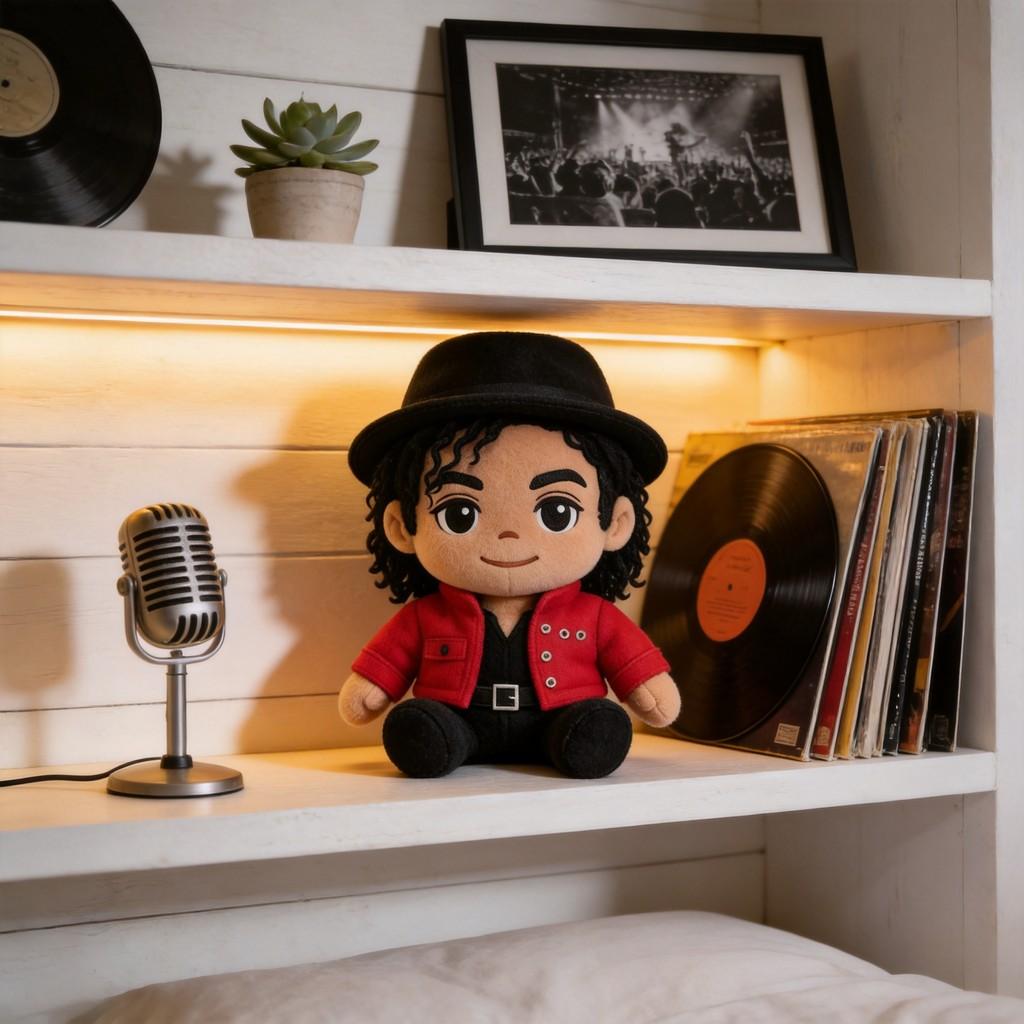 Michael Jackson Plush Toy With Short Pile Fabric For Collectors And Kids