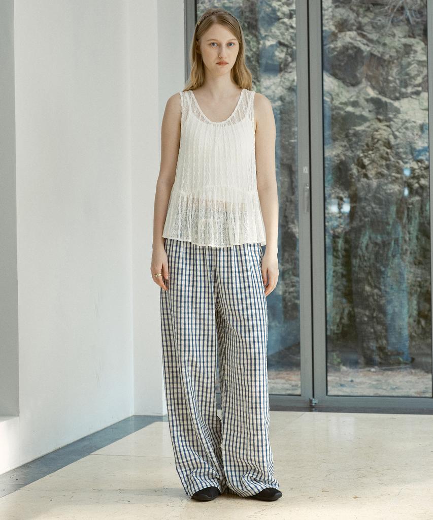 JUCYJUDY Check Wide Elastic Pants J1Pt329B