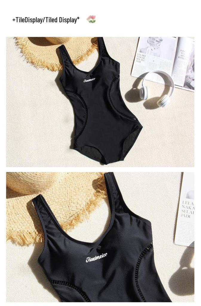 Women's Tummy-Slimming One-Piece Swimsuit: Sporty, Simple, Fashionable 2026 Model for Hot Springs & Pools
