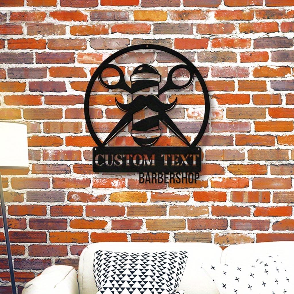 Custom Metal Barber Shop Sign Vintage Hairstylist Wall Decor