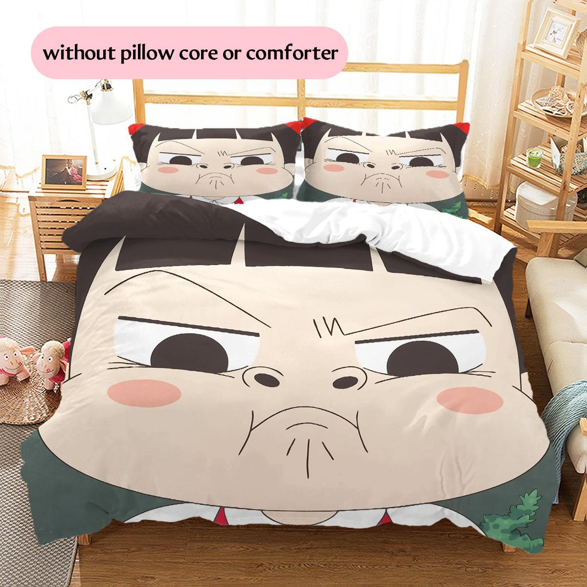 

Little Plum Pattern Bedding Quilt Set Home Decoration Gift (1 * duvet cover + 2 * pillowcase without core) 135x200cm