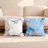 Elegant White Marble Pattern Cushion Cover Premium Comfort Reversible Pillow Cove -Two In One Design For Any Room & Car Interior