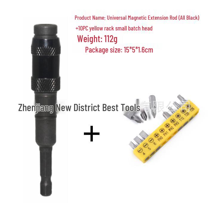 Universal Magnetic Hex Shank Variable Direction Bit Extension Bar