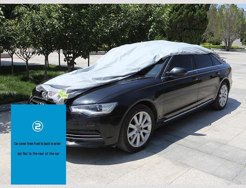 Thickened Cotton Flannel Car Cover with Snow, Rain, Sun Protection & Heat Insulation
