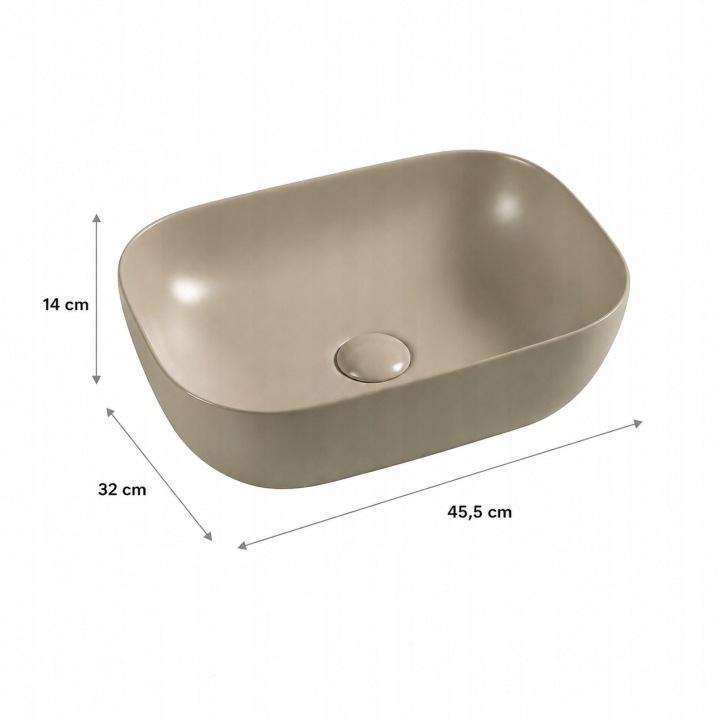 Lusso countertop washbasin 45.5X32.5 CM oval cappuccino matt