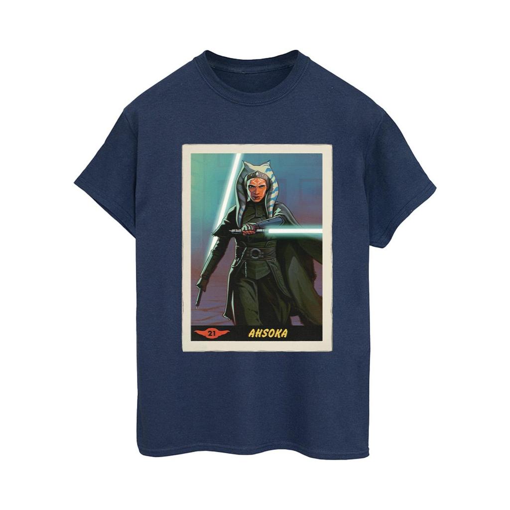 STAR WARS Womens/Ladies The Mandalorian Ahsoka Cotton Boyfriend T-Shirt