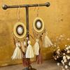 Zinc Zinc Alloy Tassel Earrings Beads Ethnic Earrings Women Jewelry Vintage Earrings  Summer