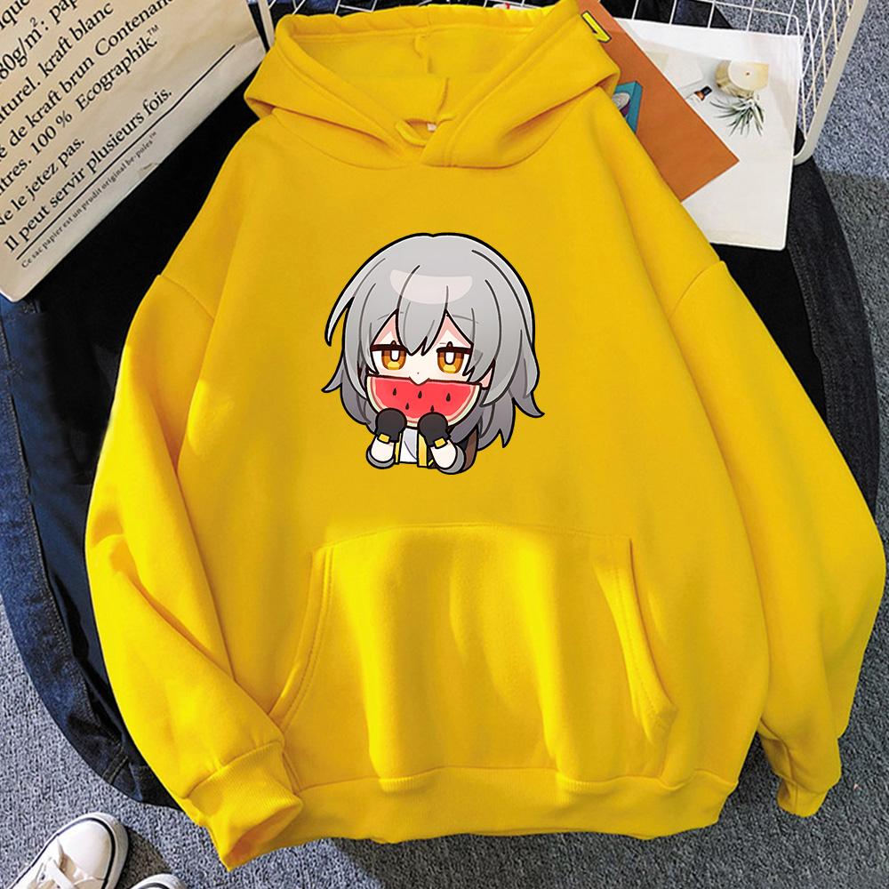 Honkai Star Rail Trailblazer толстовки женские кавайныемилые манга графика длинный рукав мягкие толстовки флис слегка эластичная одежда XS жёлтый 2350₽
