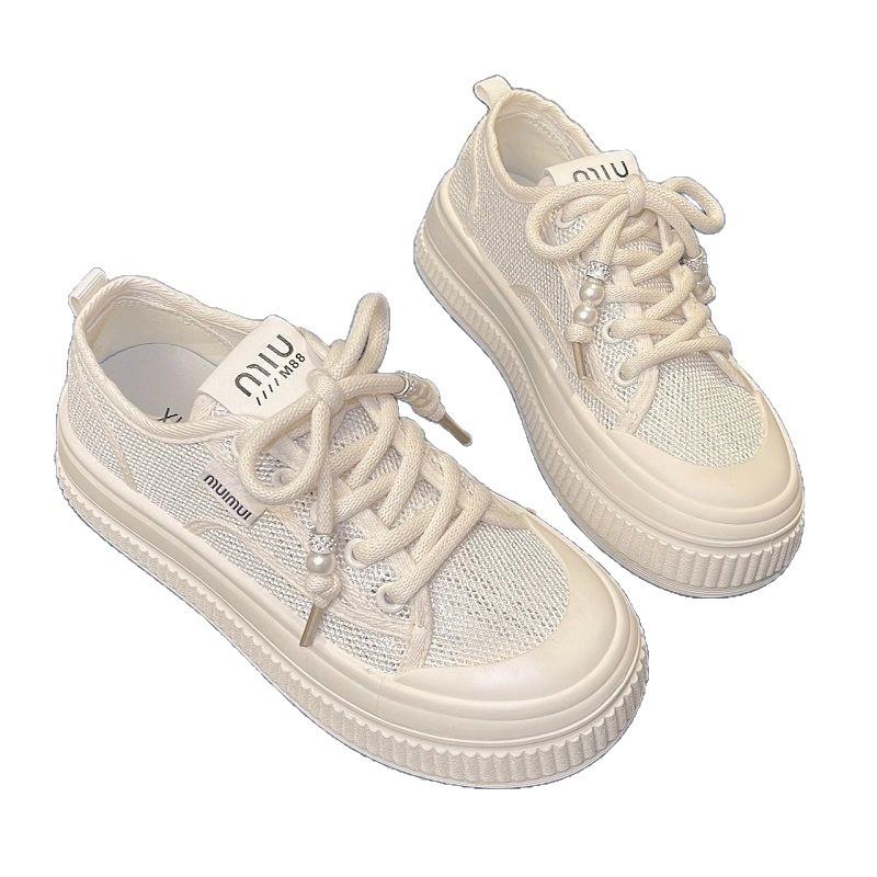 Fisherman Shoes 2025 Soft-soled Thin Fashion Mesh Shoes Summer One-pedal Platform Casual Board Shoes Mesh Breathable Women's Shoes