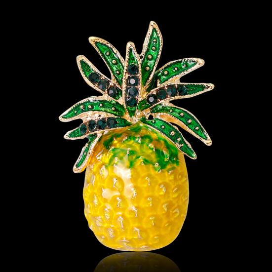 Creative Fruit Pineapple Brooch Pin Shirt Scarf Dress Women Jewelry Decor Gift