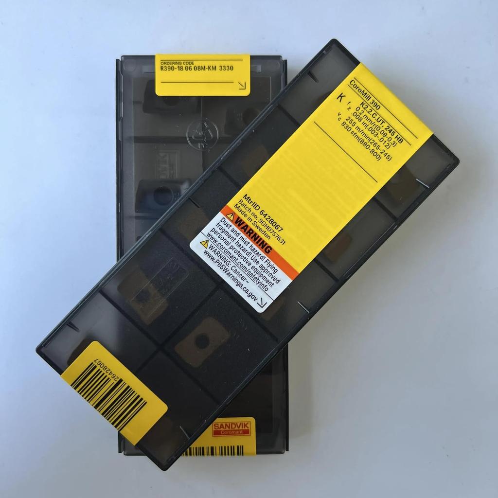 Original Sandvik / R390-180608M-KM 3330 CNC Lathe Carbide Blade 10 PCS