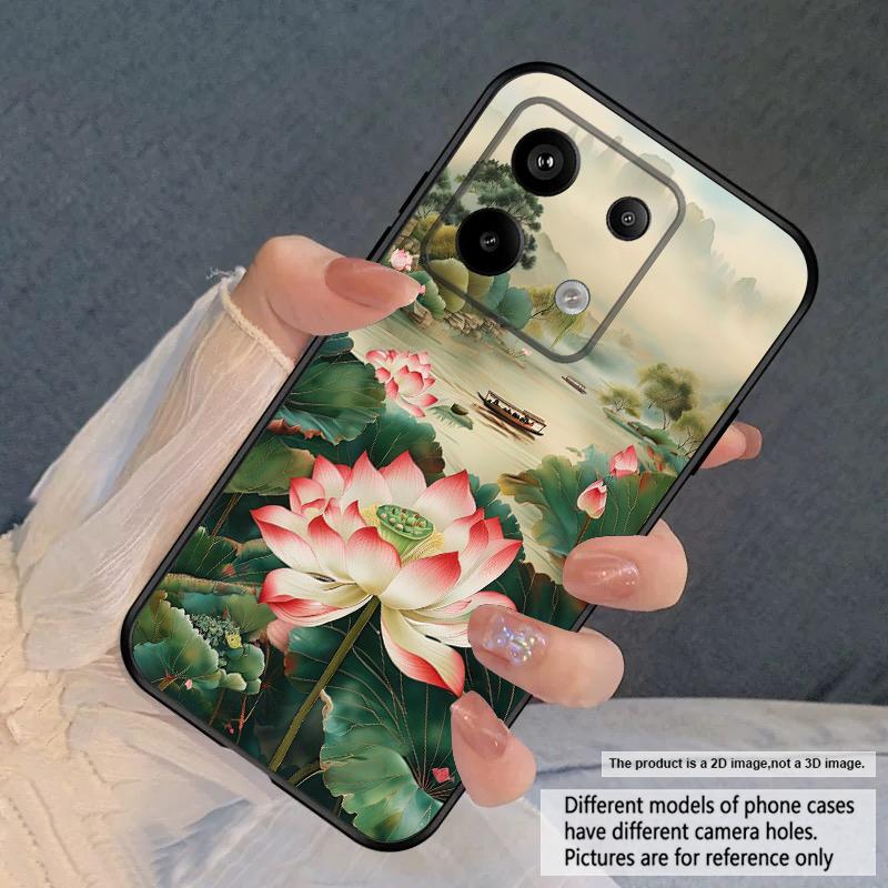 Ship and Red Lotus For Redmi Note 9 9S 10 11 12 12S 13 Pro+ Plus 5G India 14 Pro 4G Global 14S 13C 14 silicone soft phone case