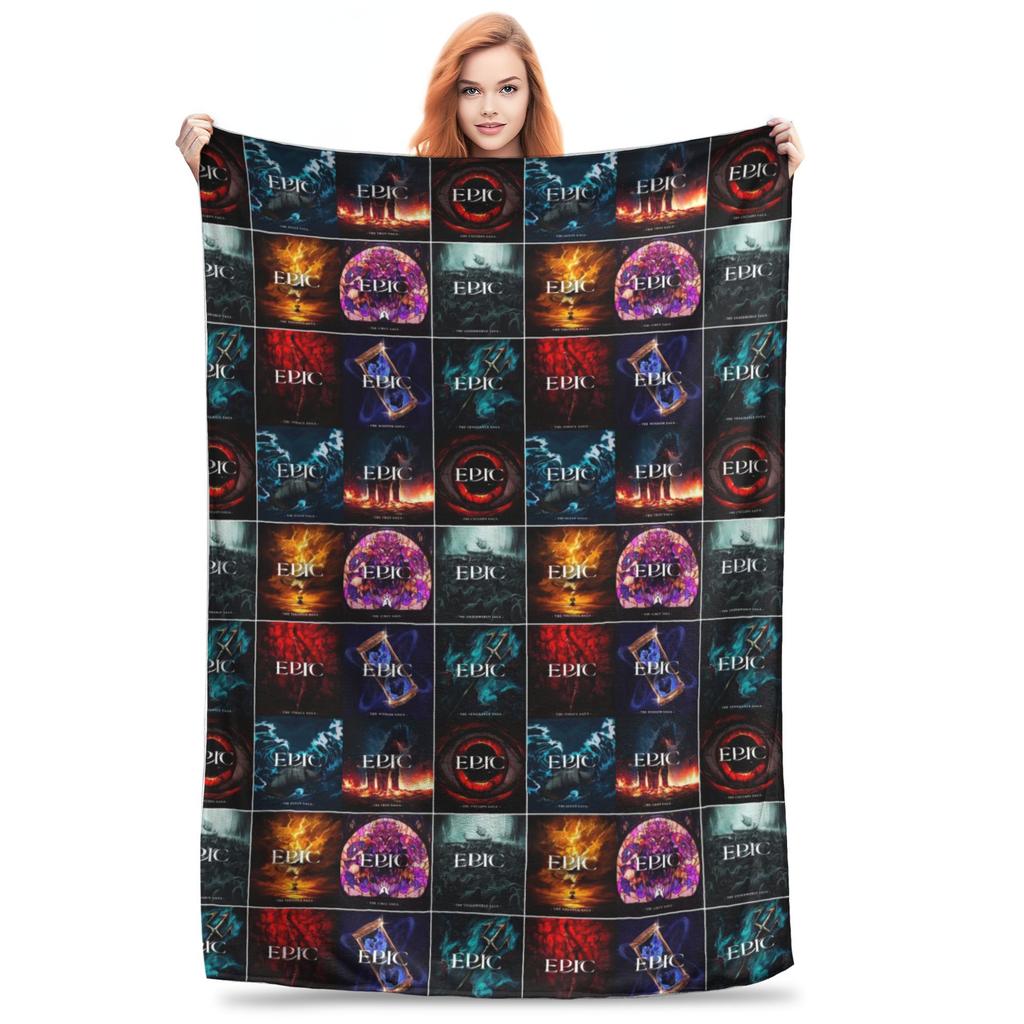 Epický muzikál Sága o Ithace Deka Přenosná fleecová deka na pohovku pro gaučové povlečení Kancelářské přehozy Přehoz Přešívaná deka