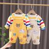 Baby Spring Clothes Boys Autumn Suit Children Girls T Shirt Overalls Set Toddler Casual Cotton Costume Kids Tracksuits