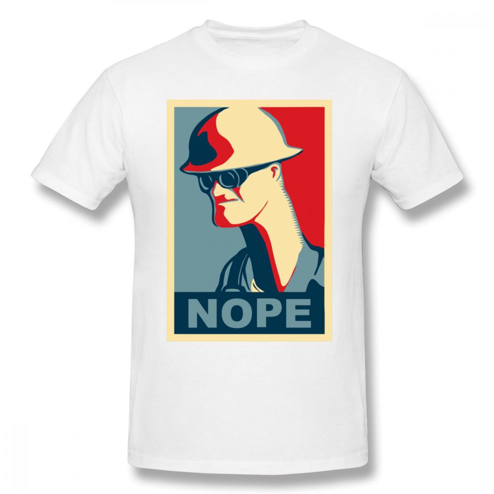 Team Fortress 2 T-Shirt Engineer Sagt Nein T-Shirt Herren Baumwoll-T-Shirt Bedruckt Strand Übergröße Lustiges T-Shirt