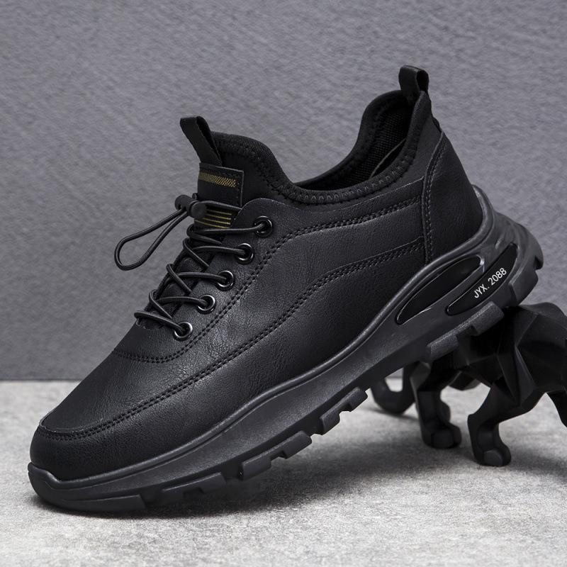 Shoes men's shoes spring and autumn sports shoes 2024 new large size casual leather men's velvet breathable dad shoes