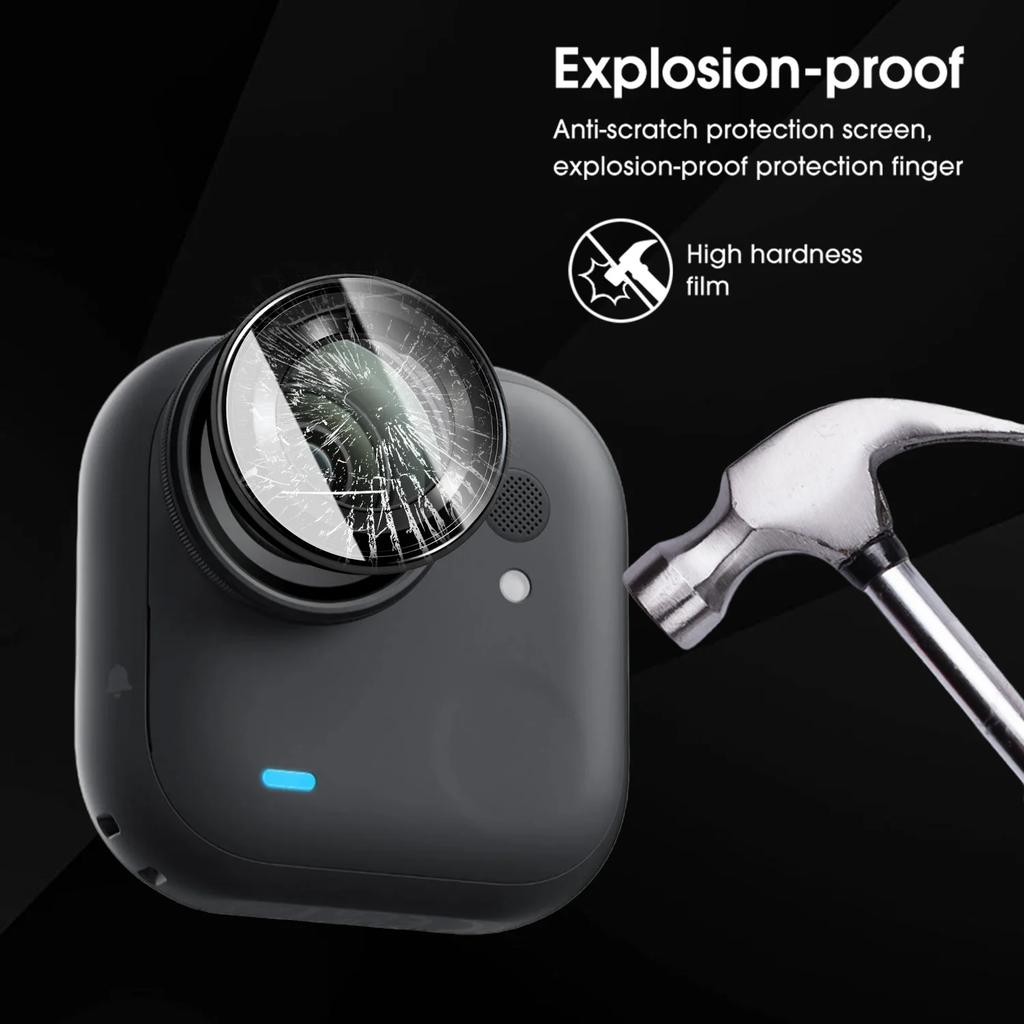 Shockproof Lens Guard for Insta360 Go Ultra Aluminum Alloy Tempered Glass Hardness Camera Lens Protective Caps Accessories
