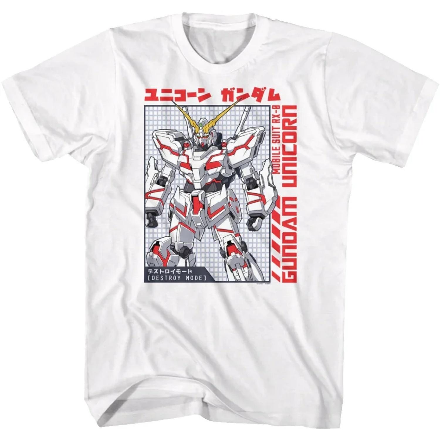 

2026 New Mobile Fighter Gundam A-Anaheim Short Sleeve Parent-child T-Shirt Summer Casual Tops Y2k Top Man and Women Clothing S чёрный