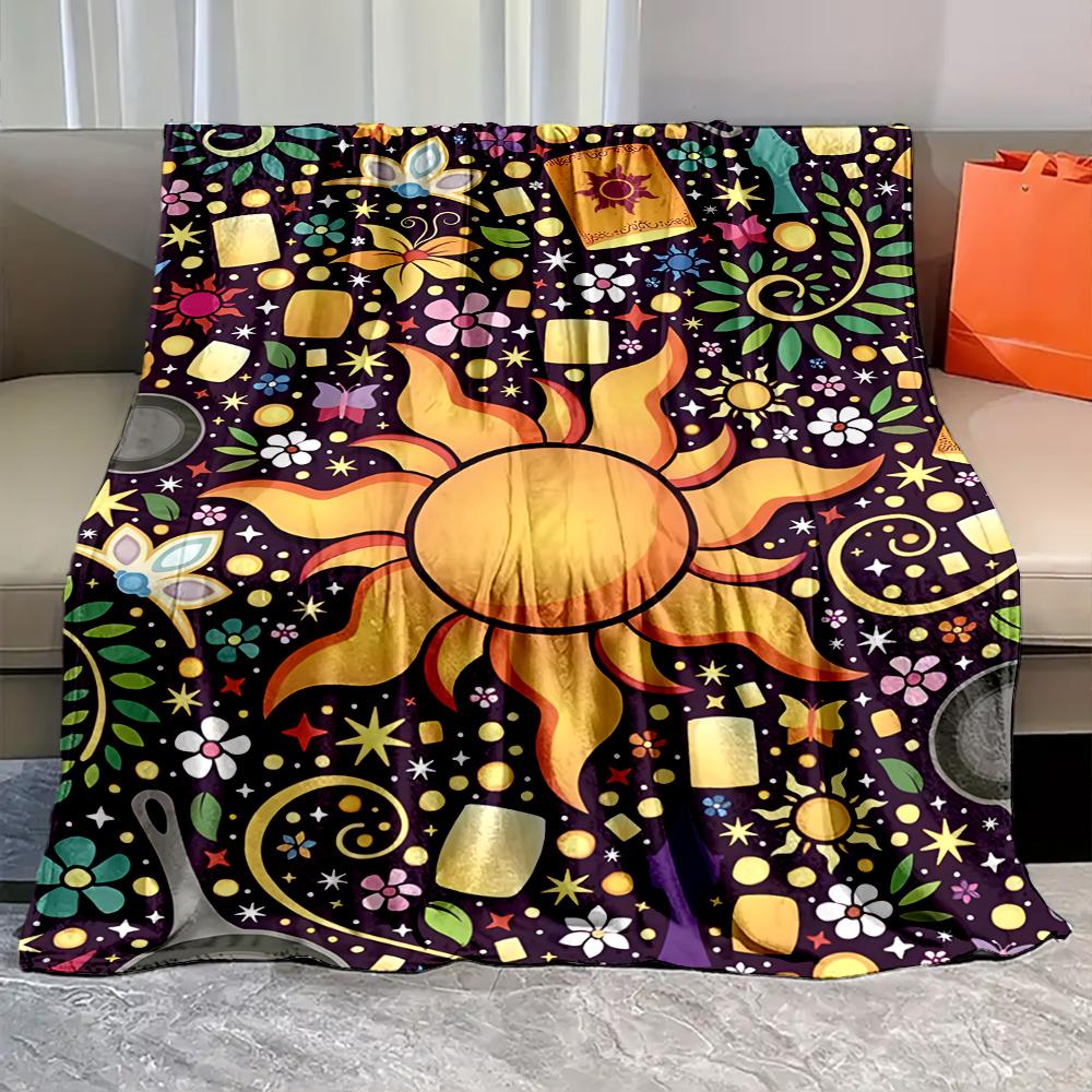 6 Sizes Beautiful Princess R-Rapunzel Print Blanket Bedroom Living Room Sofa Study Children's Room Decor Blanket Holiday Gifts