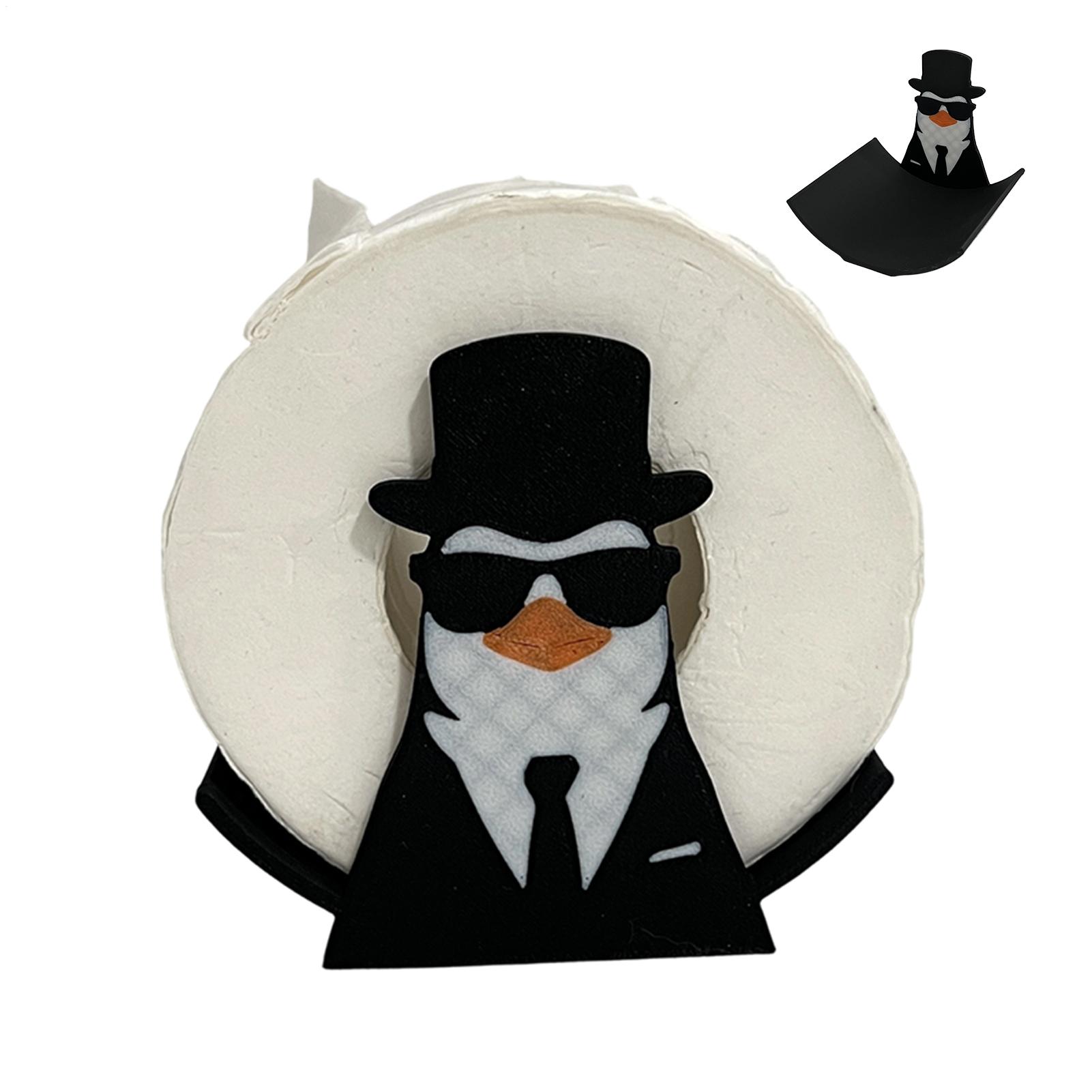 ABS Penguin Shape Toilet Paper Holder Bathroom Tissue Stand Cute Penguin Toilet Roll Holder Decoration Ornament For Restroom CHINA
