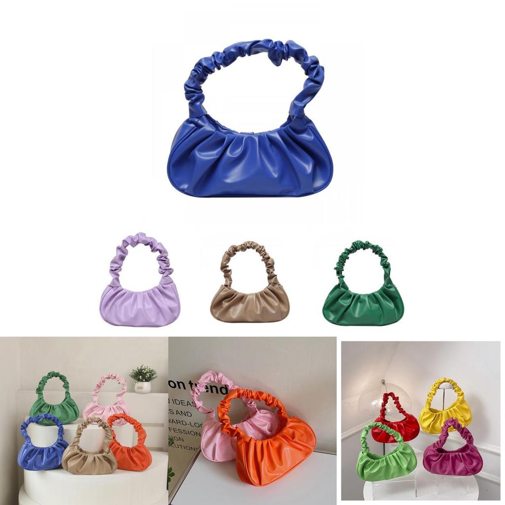 Stylish Korean Cloud Purse 2022 Pu Wrinkled Bag For Women Casual Shoulder