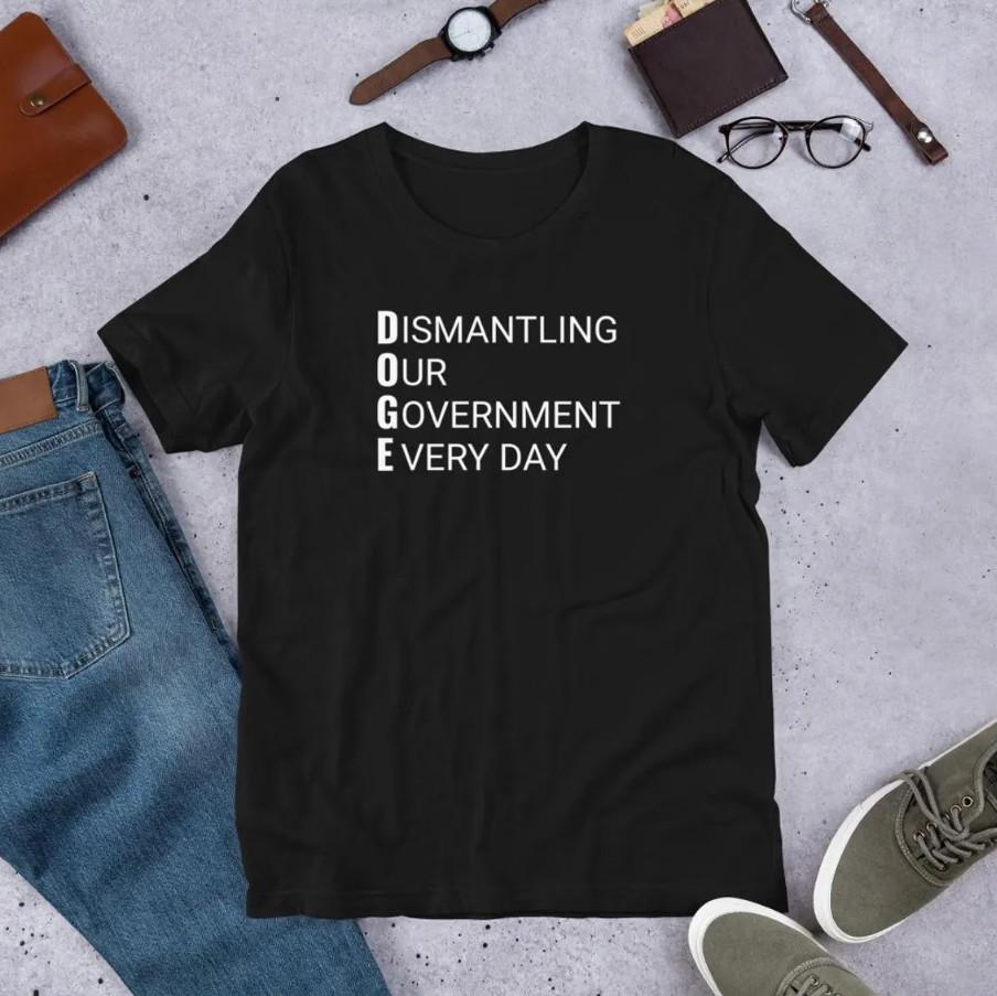 End of Democracy – Dismantling Our Government Every Day Anti DOGE Unisex T-Shirt Unisex T-Shirt M