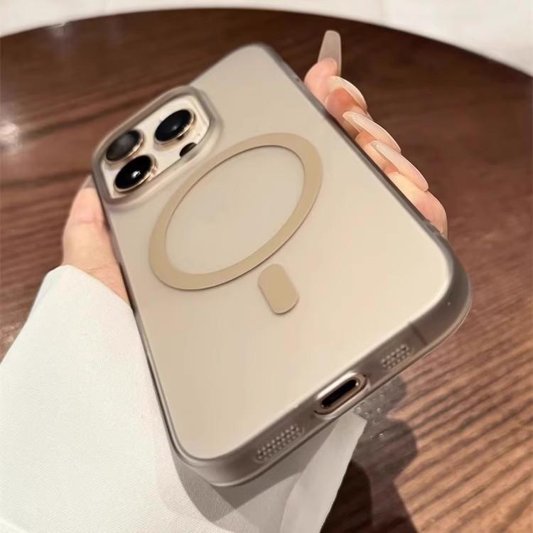 Applicable To Apple 17 Magnetic Phone Case Ice Fog PC Ultra Thin Matte Iphone16 Skin Feeling 15 Fall Protection Case 14