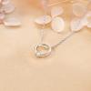 Hot-selling exquisite and simple s925 sterling silver flash diamond ring necklace women's fashion short collarbone chain