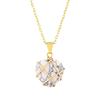 Crystal Heart Necklace with Natural Colored Gemstone Pendant - DIY Wire-Wrapped Heart Shape