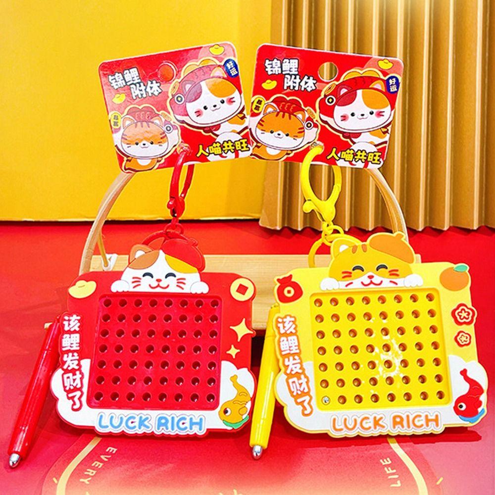 

з підвіскою-дошкою для малювання сталевою кулькою, антистресовими брелоками для дитячих іграшок червоний