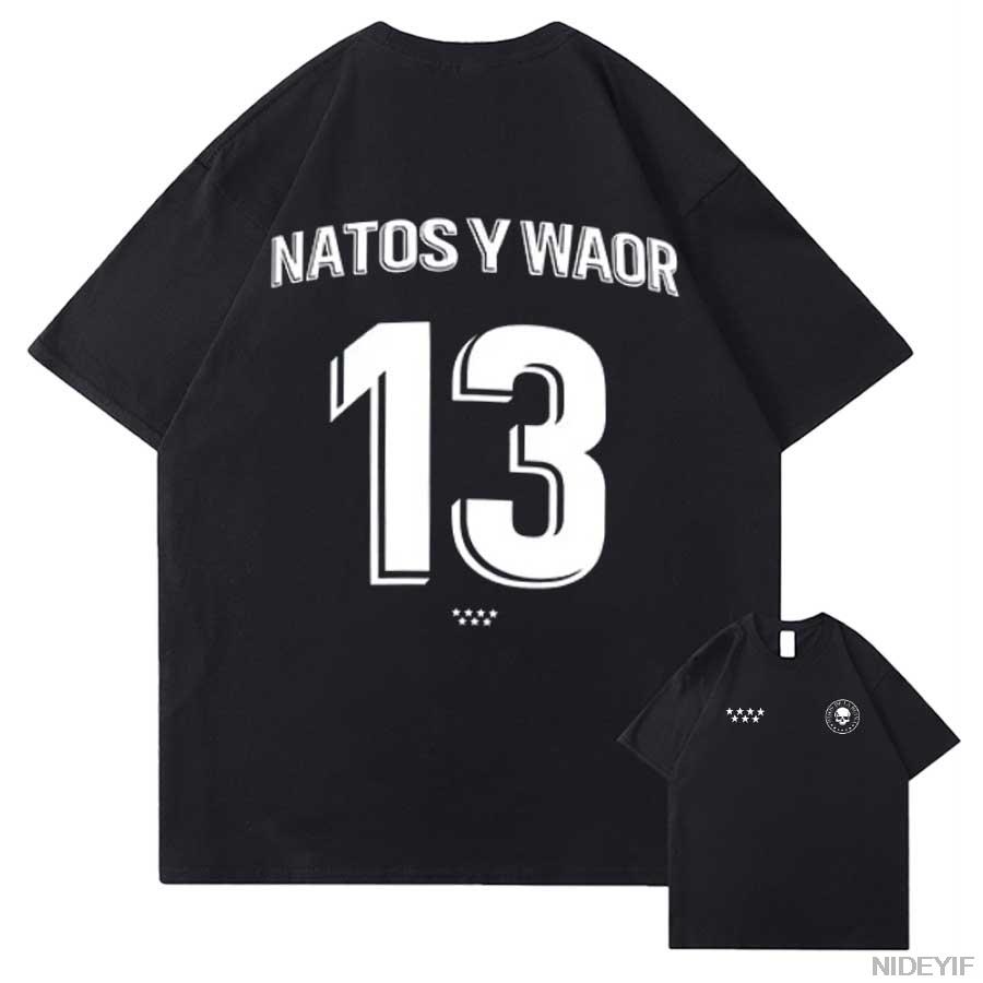 2025 NATOS WAOR Merch 2025 Tour T Shirt For Unisex Women Hiphop Streetwear Oversized Tops 100 Cotton TShirt NW5