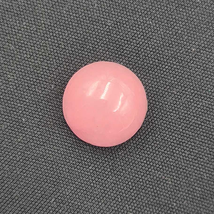Dyed Pink Jade Round Cabochon Loose Gemstone Lot 1 Pcs 12 MM 7 CT For Jewelry Making 12 MM розовый
