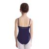 Girls Ballet Leotard Sleeveless Backless Adjustable Spaghetti Straps Ruched Bodysuit Gymnastics Wear