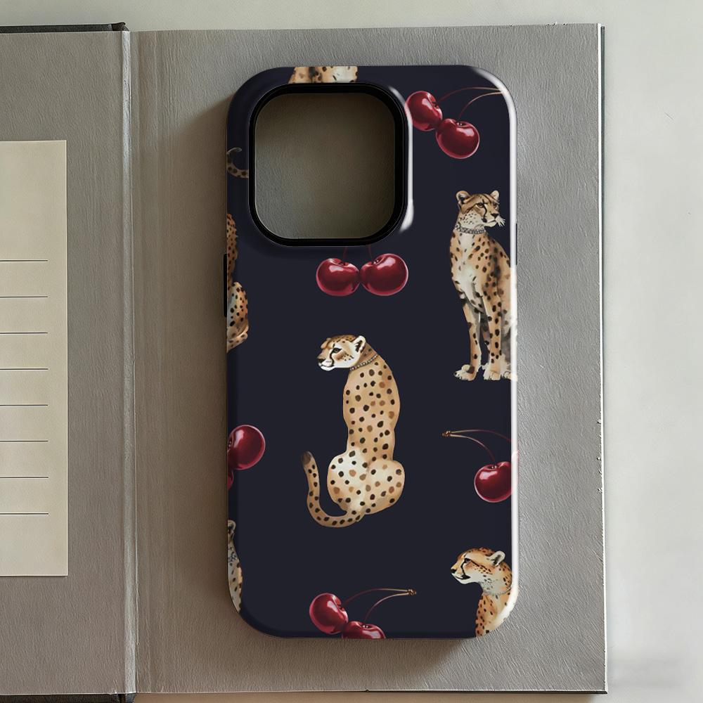 Luxury Clmj Fashion Leopard Print Phone Case for iPhone 17 16 15 14 13 12 11 X XS XR Air Pro Max Plus Double-layer Back Cover