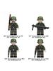 Neue Militärserie Armee Deutsche Frühjahrstarnung Soldat 4,5cm Bausteine Infanteriefiguren Helm Steine Montage Spielzeug