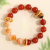 Red Agate and Yellow Crystal Bracelet, Nezha's Universe Circle Bracelet
