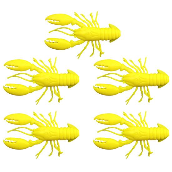 5Pcs Shrimp Fake Baits Artificial Lures Vivid Color Natural Swimming Posture Mini Size Portable Realistic Fishing Lures