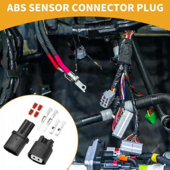 

2 Pin ABS Sensor Connector Plug Male Female Wire Terminal for Toyota 1 Set