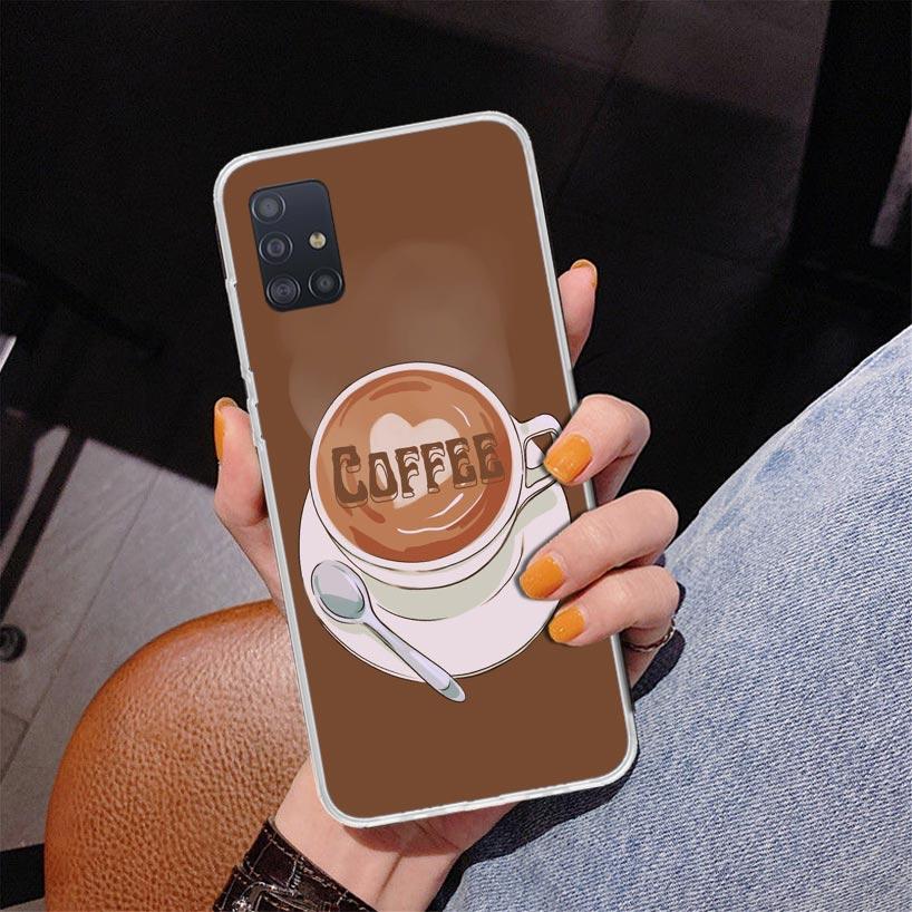 

Coffee Wine Cup Phone Case For Samsung Galaxy A52 A32 A22 A12 A51 A31 A50S A30S A20S A10S Note 20 Ultra 10 Plus S10 A72 A71 Gala Samsung A52S 5G