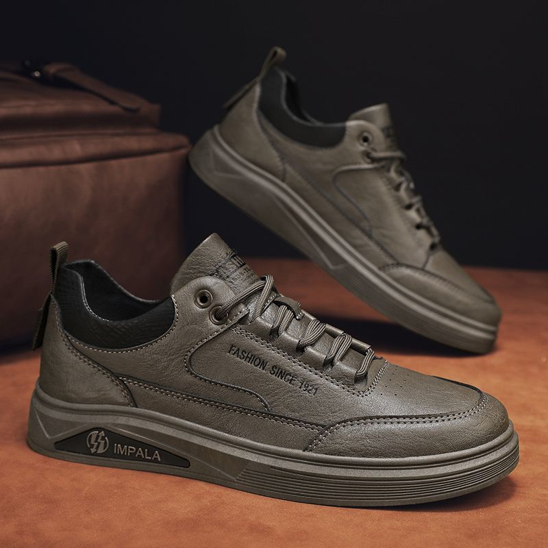 

Men s shoes 2025 new non-slip and wear-resistant business casual leather shoes trendy fashion board shoes men s lightweight low-top trendy shoes 39