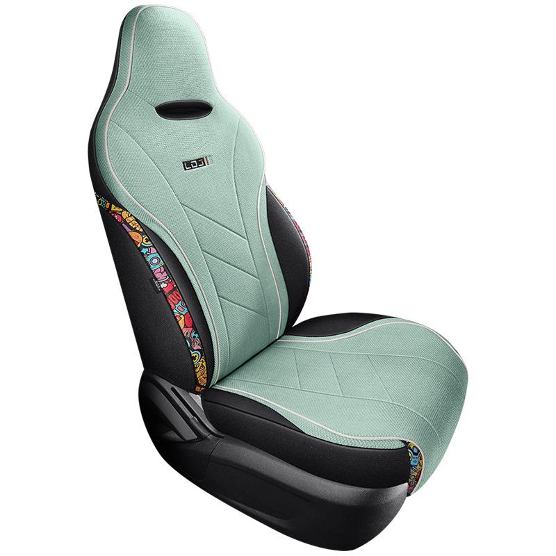 BYD Qin Plus All-Season Linen Cartoon Car Seat Cover