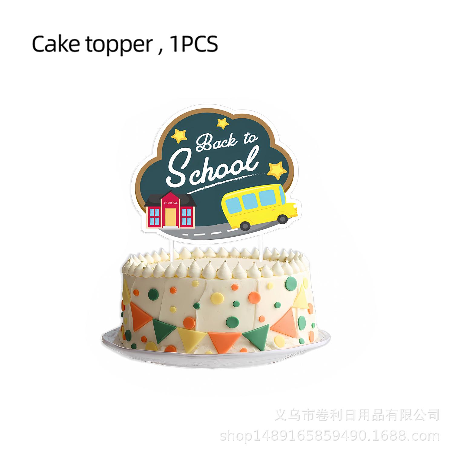 

School Season Themed Party Supplies School Party Pink Banner Tableware Arrangement Props Tissue Tablecloth large power strip 1pcs