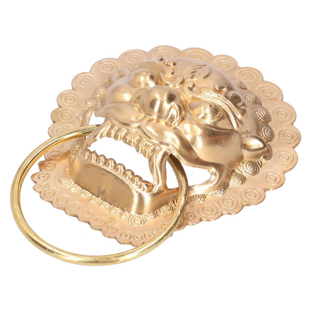 Antique Door Knocker Handle Brass Double Door Handle for Wooden Courtyard Side Door