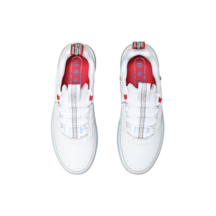 Li Ning CF Slip Resistant Abrasion Resistant Low top Skateboard Shoes Men's Red White AGCP289-3