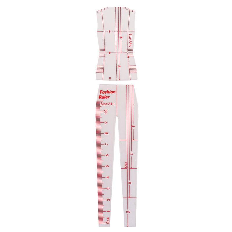 1 Set Women Fashion Drawing Ruler Figure Drawing Template for Fashion Design Fashion Sketch Template Female