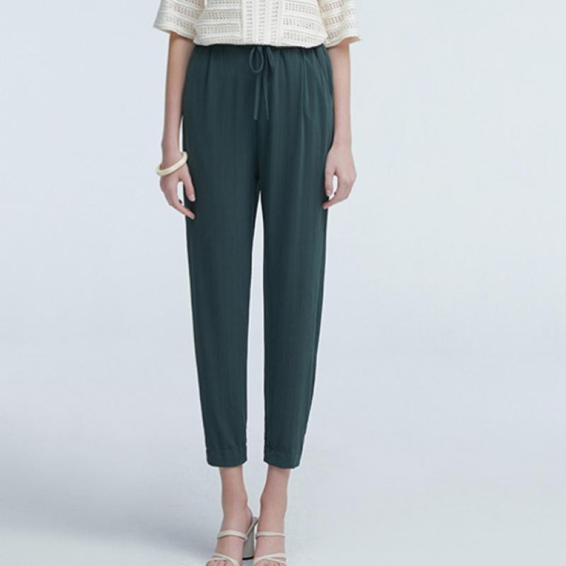 Baiyu Women Pleats Jogger Pants 4 Types Ppjw